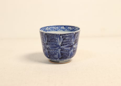 向付 染付 明治 大正 古染付写し 2客 草花 古染付寄向付 文化遺産