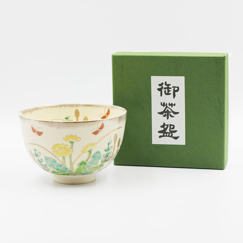 仁清色絵春の野茶碗 | 梅村商店
