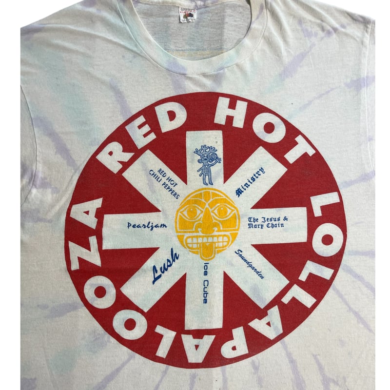 1992 LOLLAPALOOZA T-shirt RED HOT LOLLAPALOOZA