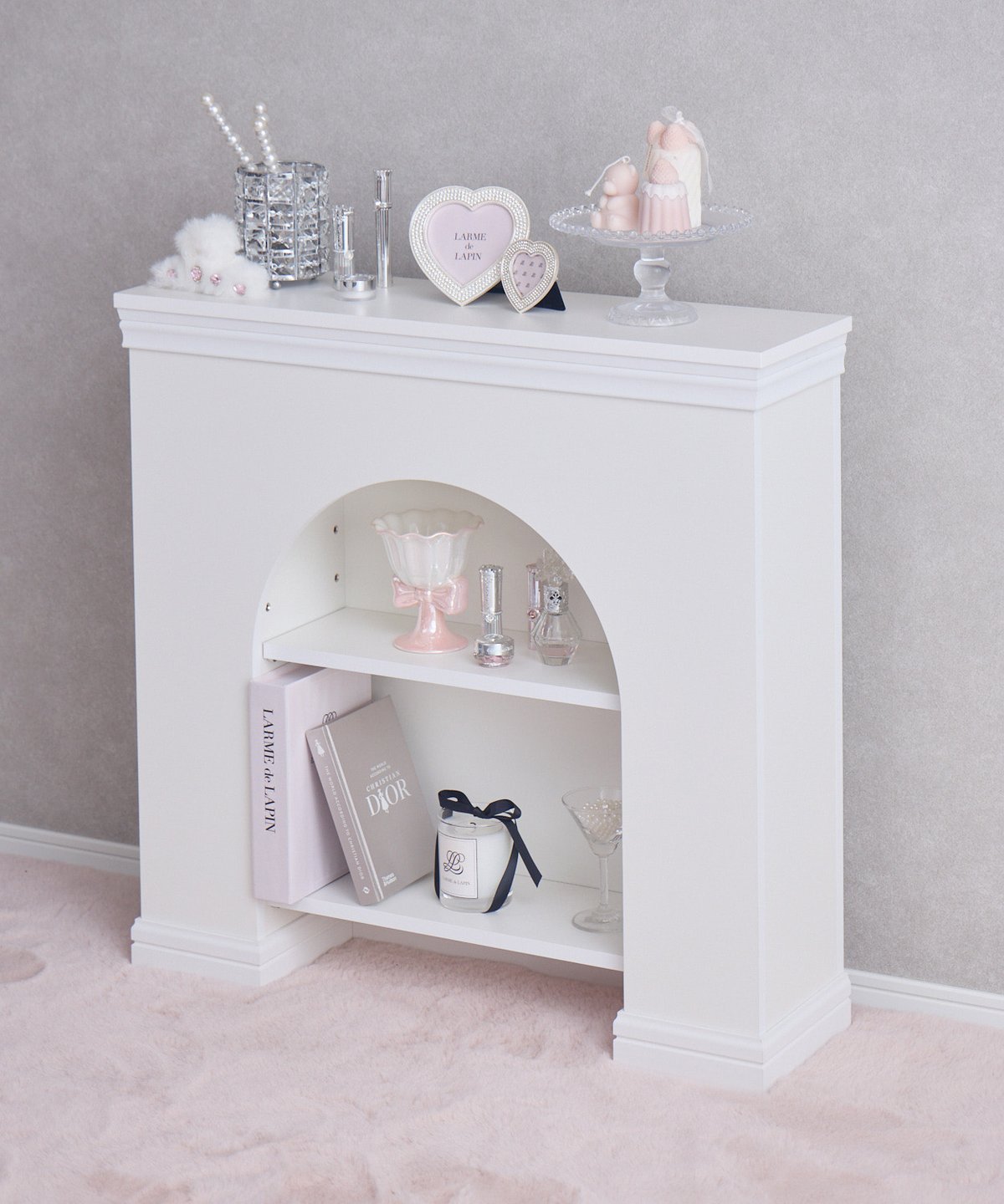 送料無料】2段ホワイトマントルピース | LARME de LAPIN（ラルムドラパン）