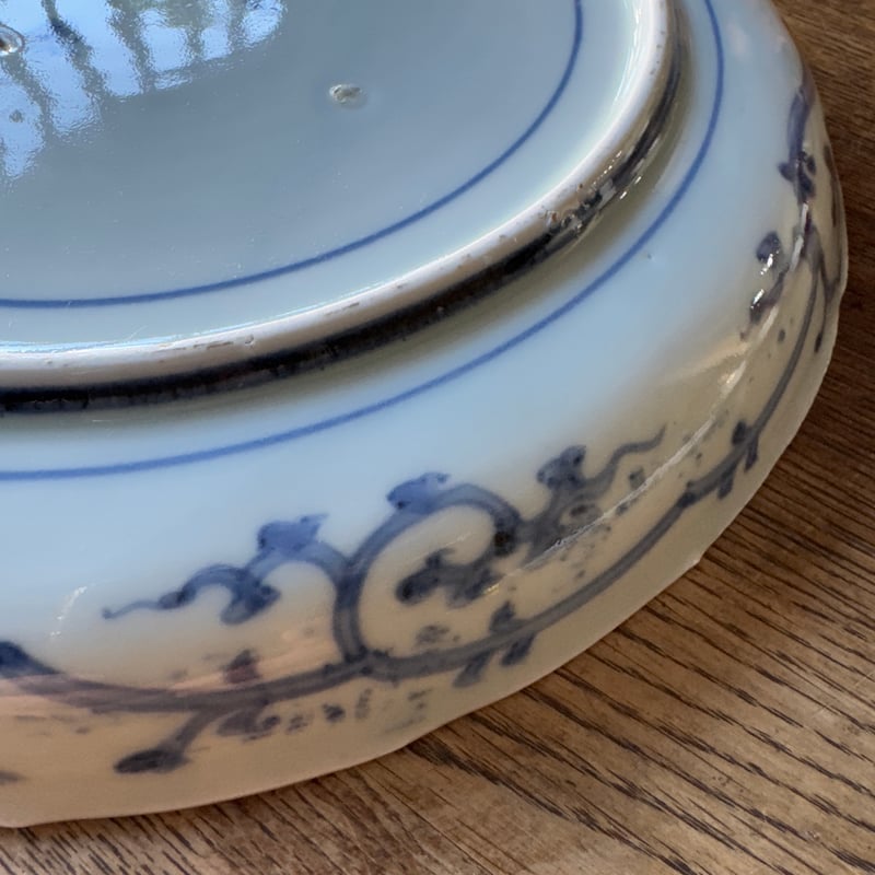 古伊万里 染付蛸唐草文 中皿 22.5㎝ 1枚 | Kaikaroman ONLINE STORE