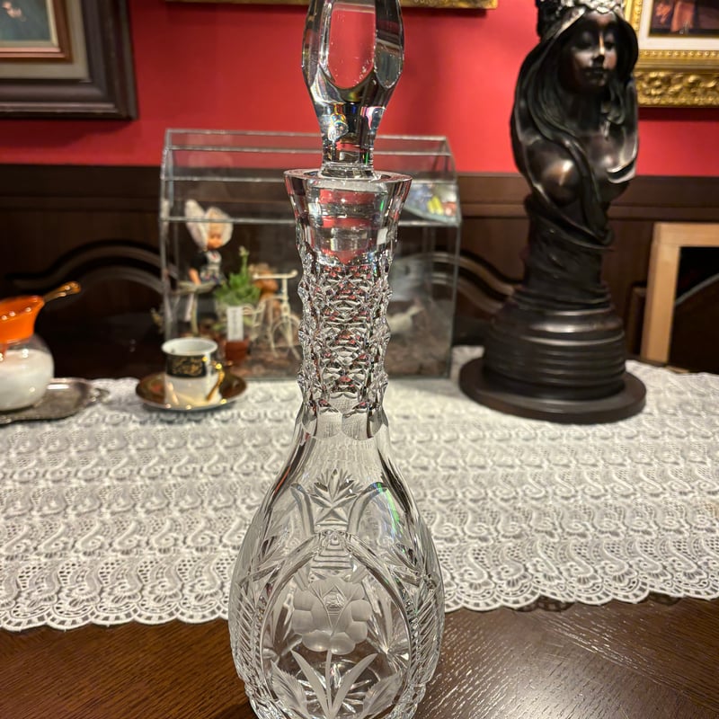 クリスタル切子デキャンタ | アンティーク家具と喫茶キャバレーの