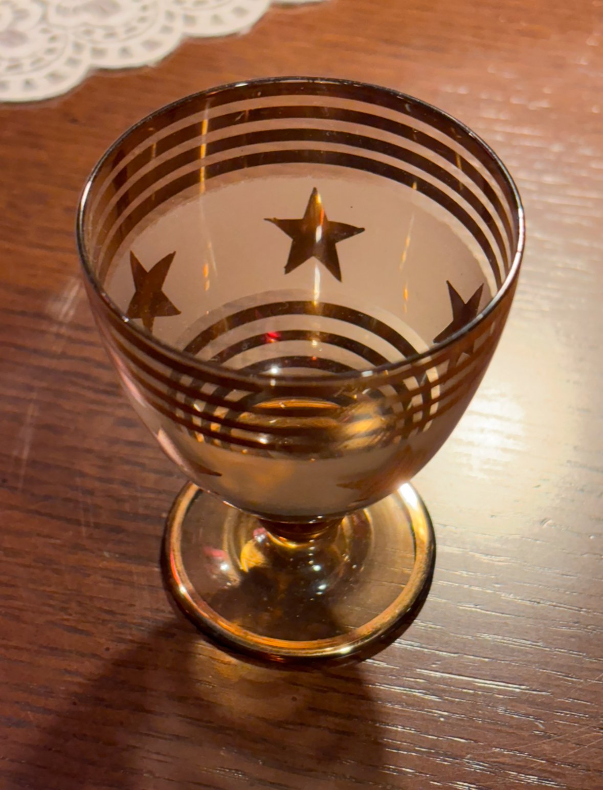 ボヘミアグラスセット 星柄のデキャンタ&ミニグラス5個セット