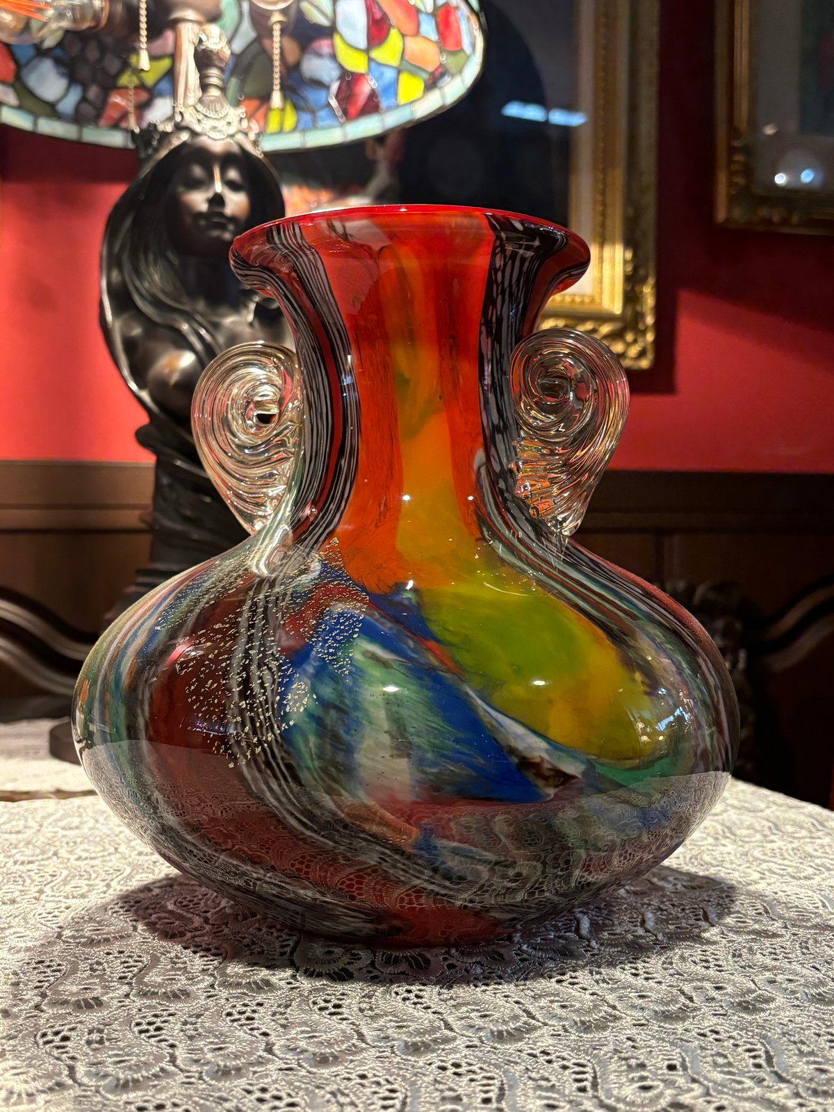 KAMEI GLASS カメイガラス 花瓶 手作り 本金使用 ヴィンテージ セール