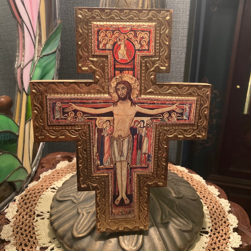 サン・ダミアーノの聖十字架壁掛け(木製) | アンティーク家具と喫茶