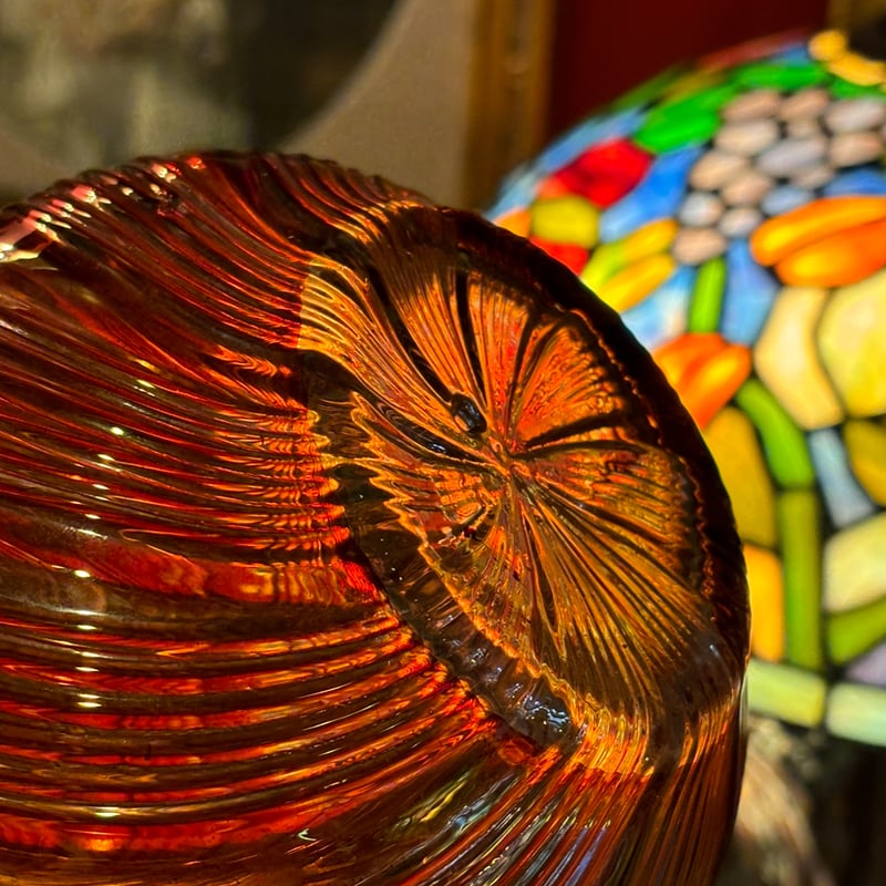 チェコスロバキア製 ボヘミアガラス フラワーベース 箱付き