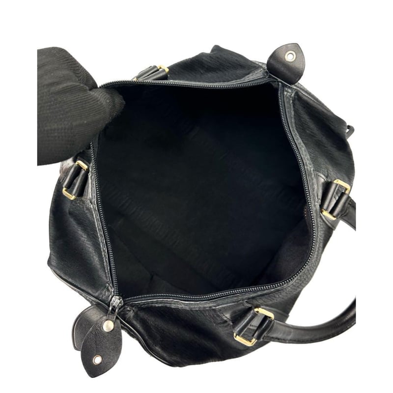 ダンヒル dunhill ハンドバッグ ナイロン レザー ミニボストン