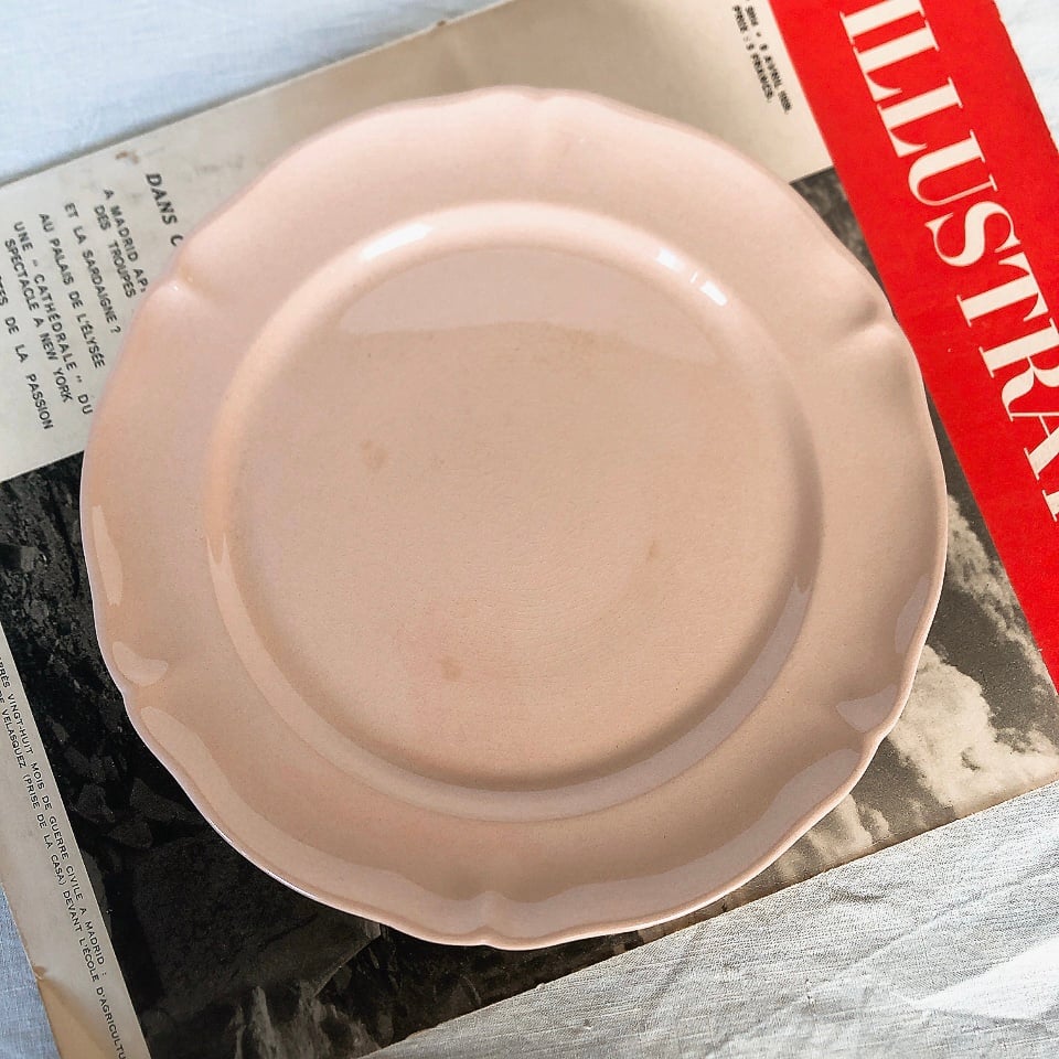 ビレロイ&ボッホ ピンクの花リムケーキスタンド コンポティエ コンポ