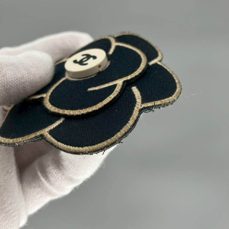 CHANEL (シャネル) ヴィンテージ ココマーク カメリア ブラック