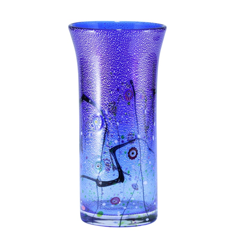 花器「光琳」 筒形 コバルトブルー | グラスアート黒木 | 公式