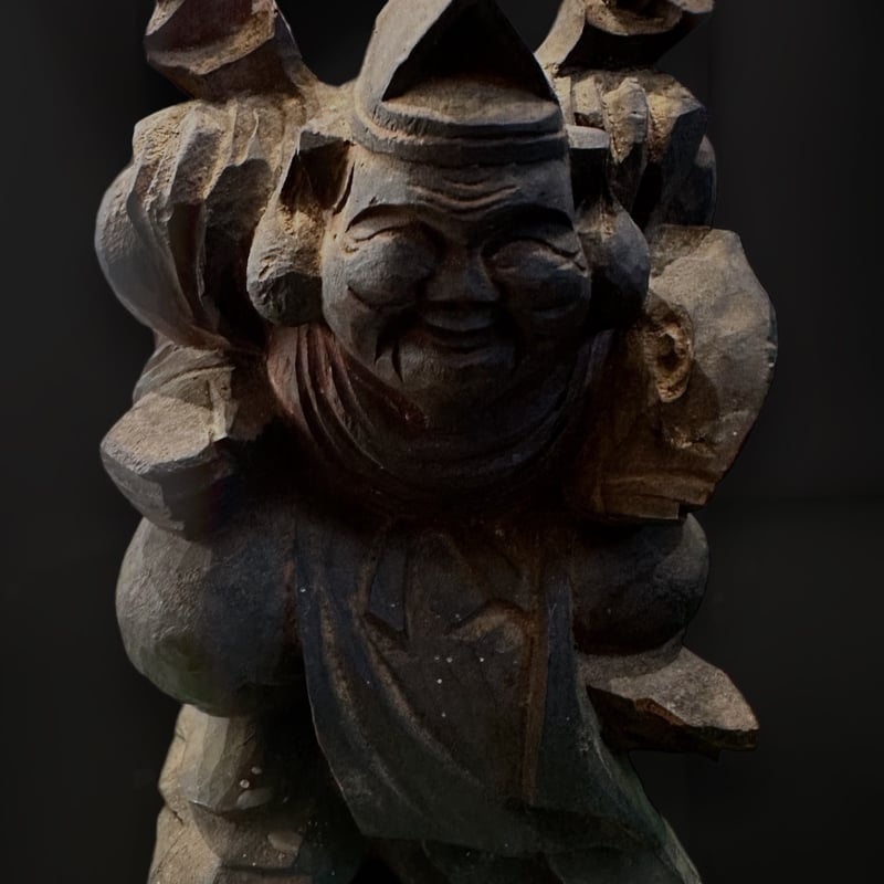 恵比寿様大黒様 木彫 江戸 明治期 | 古物屋次元 オンラインショップ