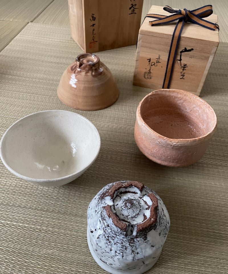 美品在銘】原節夫造 萩焼 鬼萩 白萩 茶碗 抹茶碗 | ginyoudo