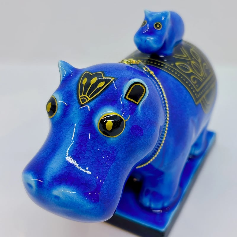 九栄神】青釉オーナメント 「タウレト」ー幸兵衛窯 | おしゃれ処布屋