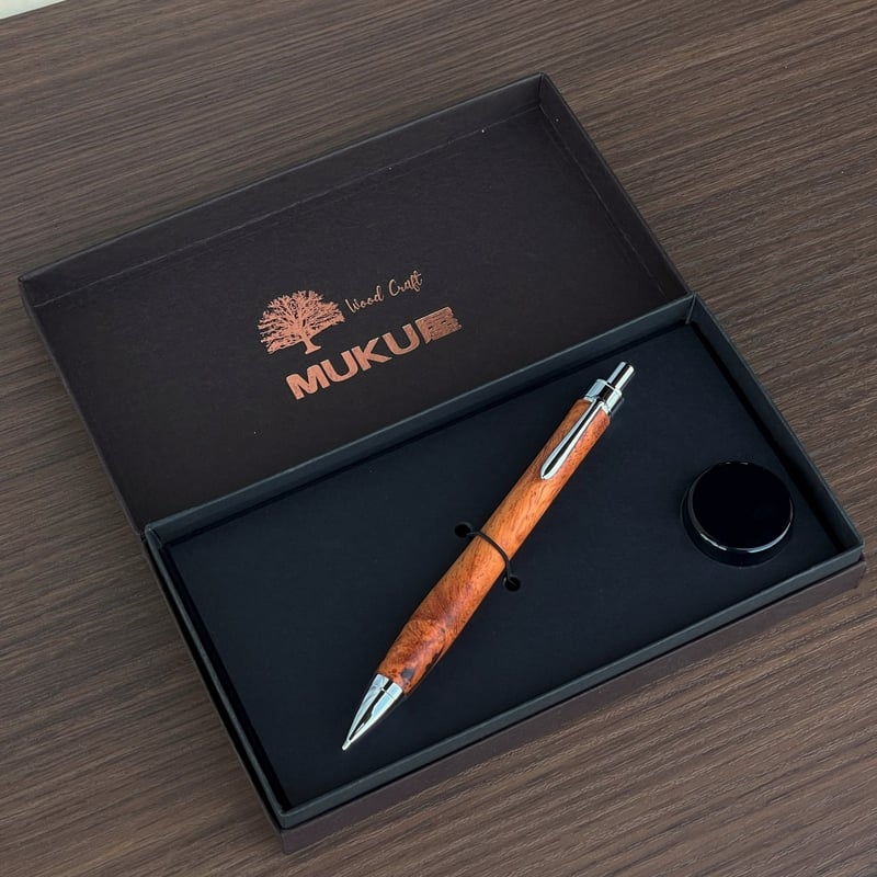 一点もの！【花梨瘤杢】 木軸シャープペンシル UMA12 (SN_420553) MUKU