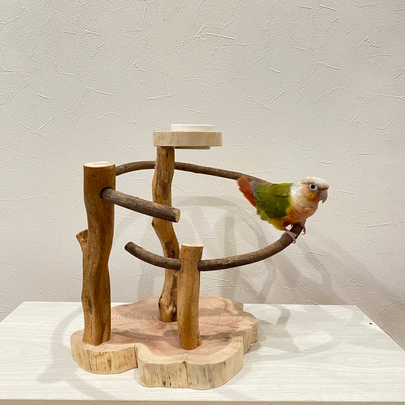 ツタのぐるぐるバードアスレチック②【インコのおもちゃ・自然木の