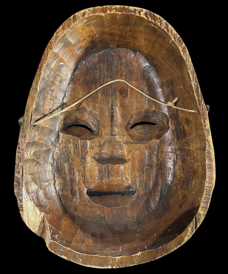 能面 お多福 おかめ お面 木彫り 伝統工芸 能面 木製 お面 伝統工芸品 能面