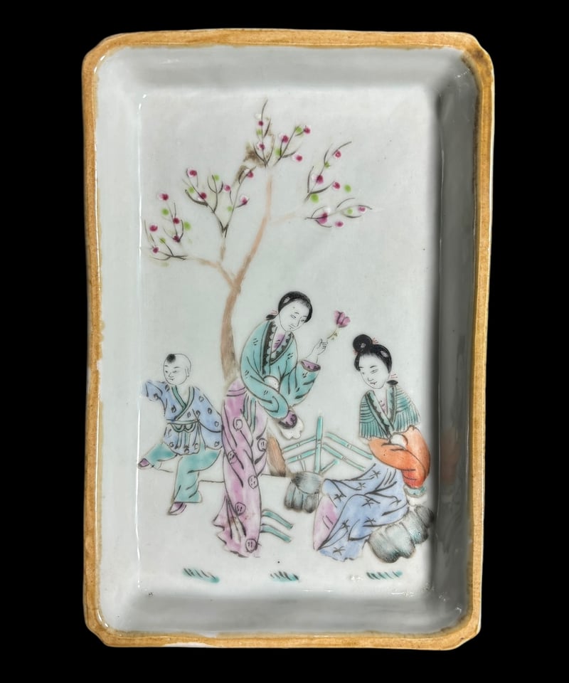 中国 清時代 咸豊年製 粉彩 香合 古美術 骨董 アンティーク 【公式通販】