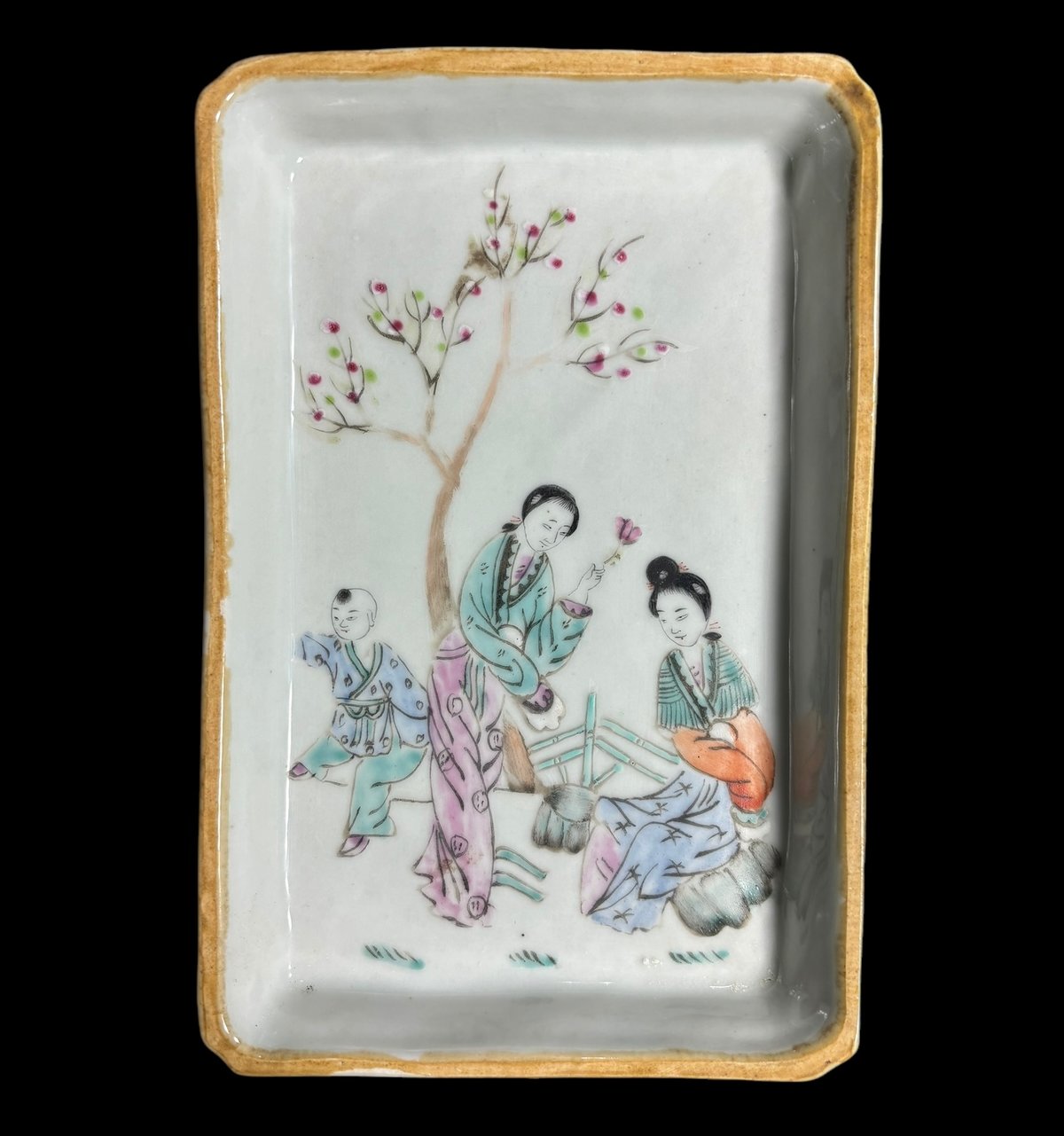 中国古玩 粉彩龍図鉢 幅約13㎝ 東Y8-0105☆2Fタカチ 中国古玩 粉彩龍図