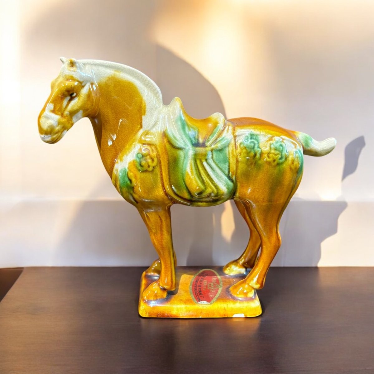唐三彩 馬 置物 中国雑貨 縁起物 オブジェ 置物 中国 唐 干支 ウマ
