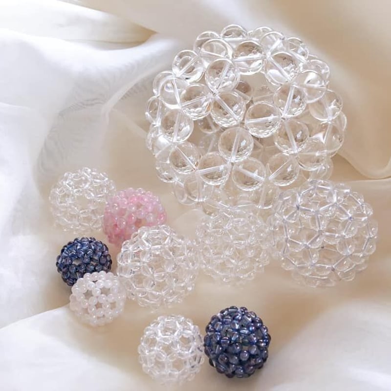 神聖幾何学フラーレン（クリスタルクォーツAAA 10mm ） プチ誕生日鑑定付き