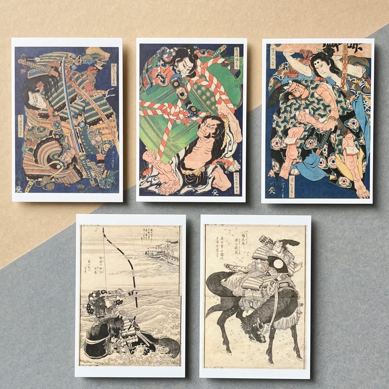 葛飾北斎 武者絵はがきセット（5図各1枚入） | THE SUMIDA HOKUSAI MUS