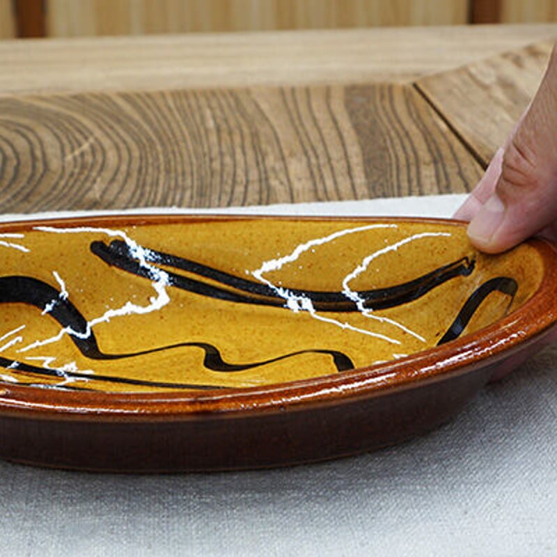 未使用 民藝 布志名焼 スリップウエア 皿 深皿 深鉢ヴィンテージ食器