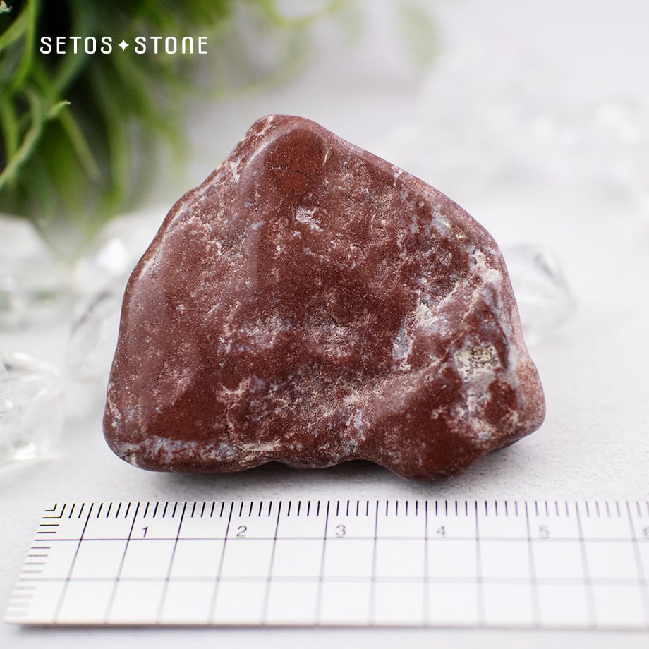 天然レッド・レインボー・ジャスパー ダンブル115g 天然レッド