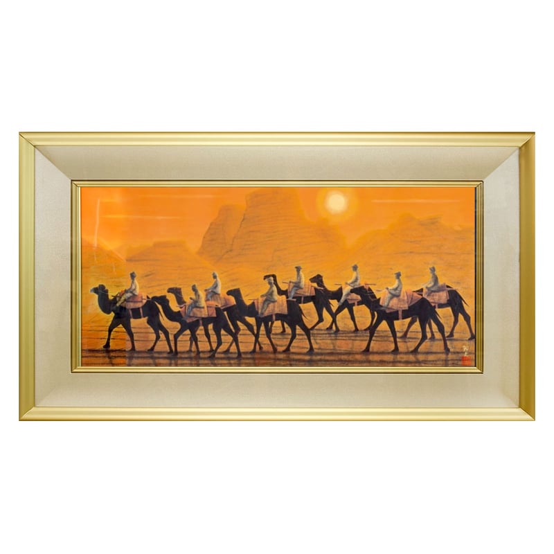 リトグラフ平山 郁夫「楼蘭遺跡 住居址」431/450