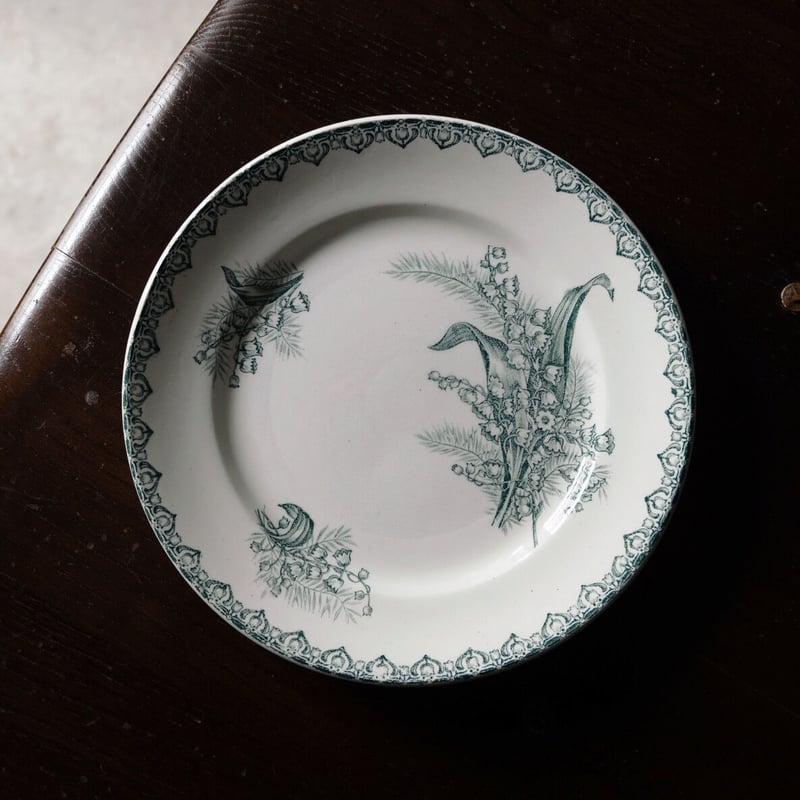 ロンシャンすずらんプレートB平皿Muguet フランスアンティークスズラン鈴蘭