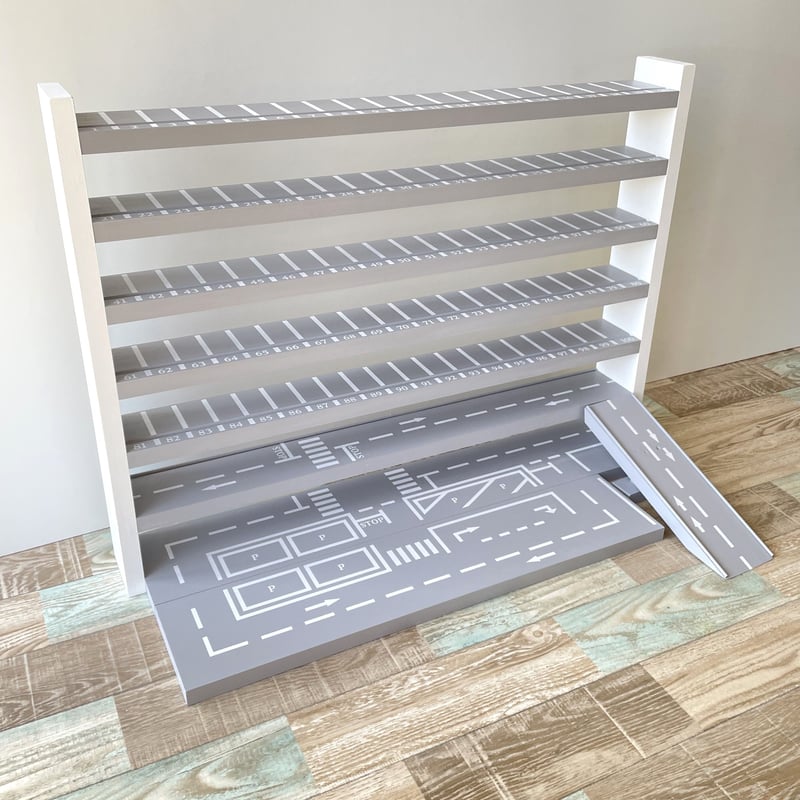 7段 ミニカー収納棚【駐車場・道路柄 溝ありタイプ】【2026年5月下旬