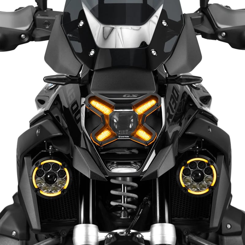 BMW R1250GSA用 クイックリリースヘッドライトプロテクター(ブラック