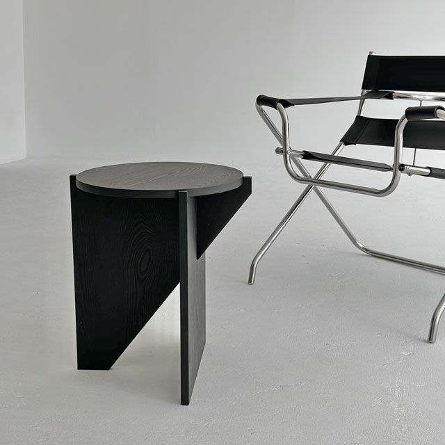 table-03078 geometric ブラック サイドテーブル | ART OF BLACK