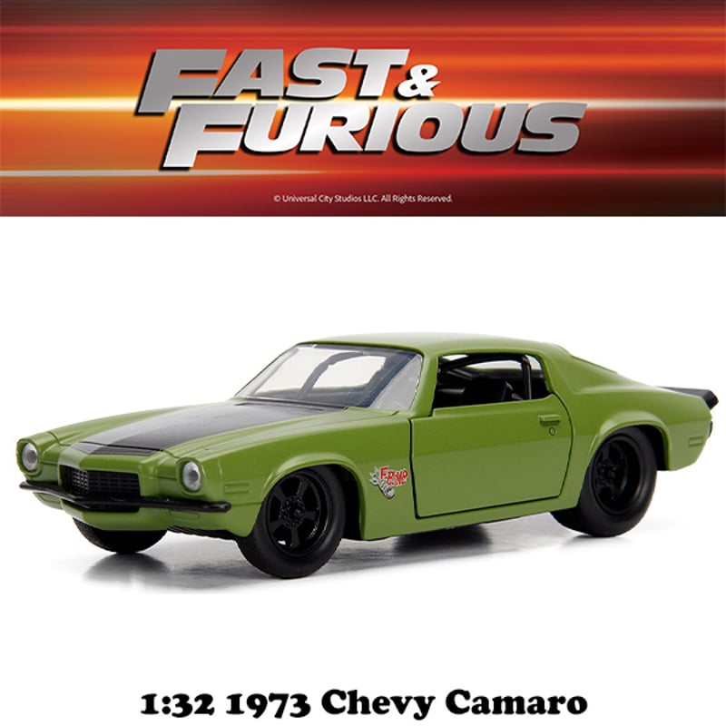 JADATOYS 1:32 ワイルドスピードダイキャストカー 1973 CHEVY CAMAR
