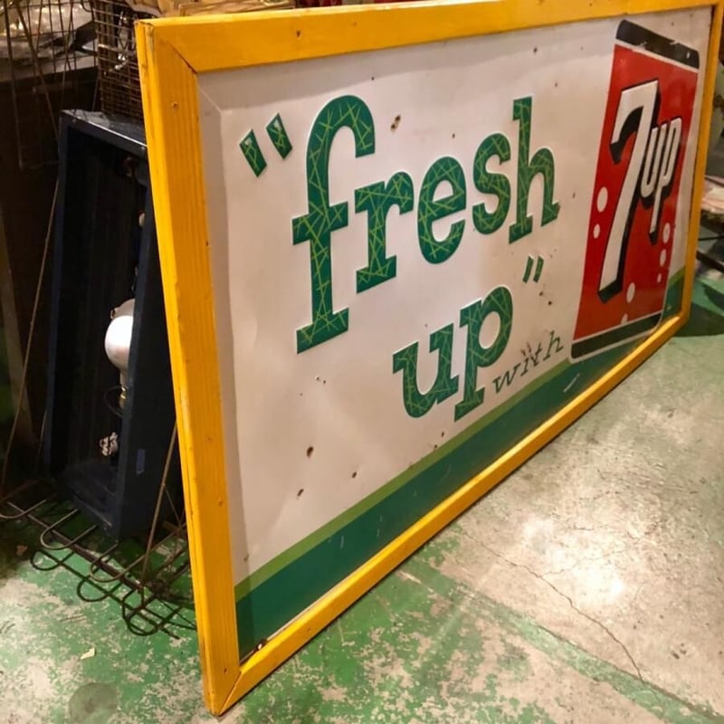 7up セブンアップ ヴィンテージ特大看板 1963年 | BigBear Online Store