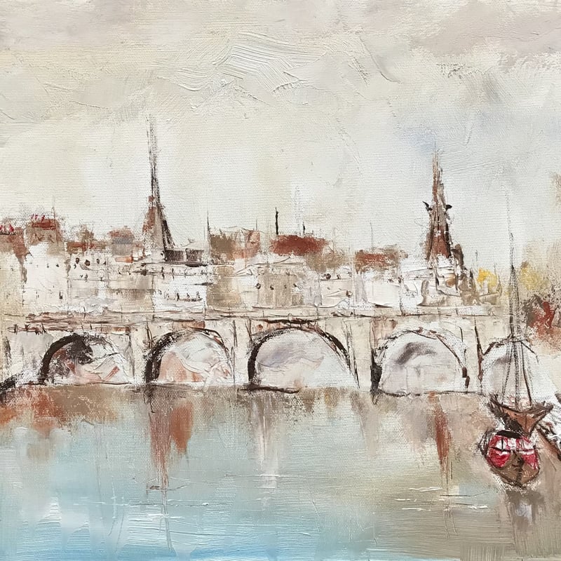 パリ「ポンヌフ」水彩画 ポンヌフ橋 | gallery聖夜