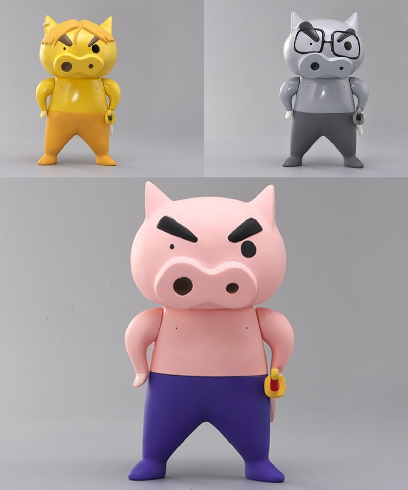 ZEEM クレヨンしんちゃんソフビ フィギュア ブラックブタ黒ぶりぶり