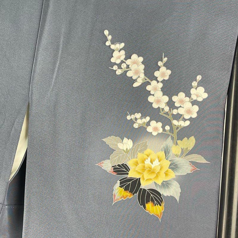 加賀友禅) 訪問着 おしどり 虫食い葉 A3334 | 和ノ藤リユース