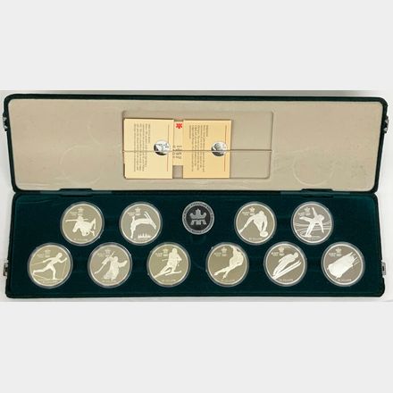 カルガリーオリンピック記念 銀貨幣セット カナダ-Canada. 1988年