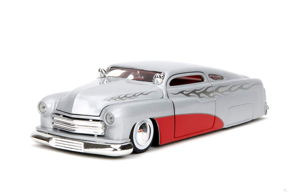 1:24 Big Time Muscle - 1951 Mercury (Metallic Silver/Red), Jada
