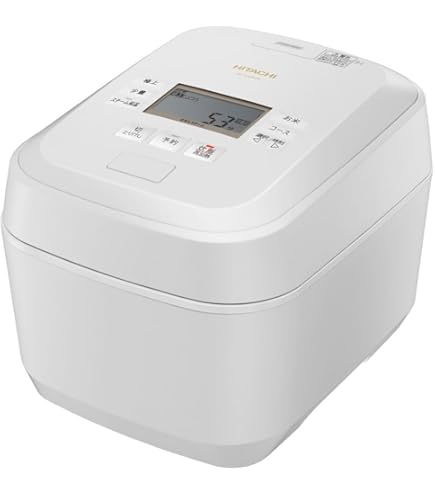 Amazon | 日立 炊飯器 5.5合 圧力&スチームIHふっくら御膳 RZ-V100EM W