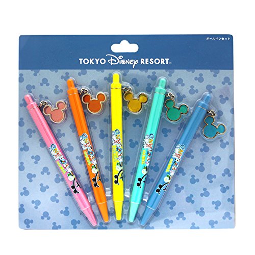 ディズニー ランド ロゴ ボールペン 5本 セット 黒 ペン 文房具