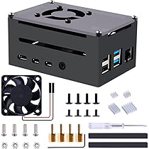 Amazon.co.jp: GeeekPi ケース、アルミケース（ファン付き