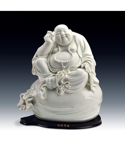 Amazon.co.jp: 布袋さんの置物 真鍮 銅製 布袋様 置物 金運 七福神の