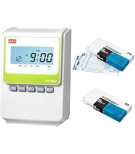 Amazon | マックス タイムレコーダー ブラック ER-110S5 | タイム