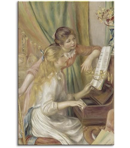 ルノワール パズル ピアノを弾く二人の少女 完成品 額縁付 美品 糊付け