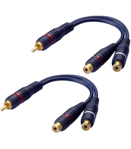Amazon | Sound Wave【 RCA 2分配 AVケーブル 分岐ケーブル メス オス