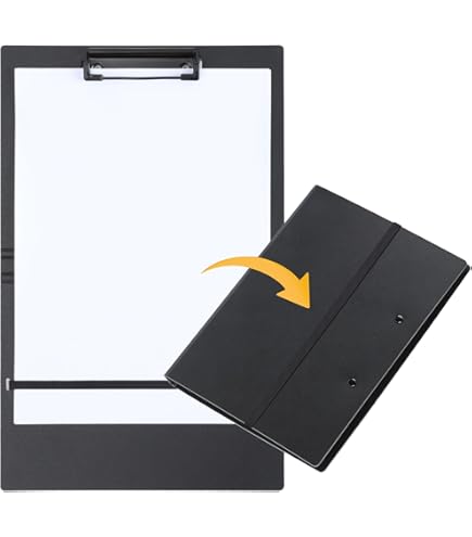 Amazon | ナカバヤシ 折りたたみクリップボード ブラック QB-FA4E-BK