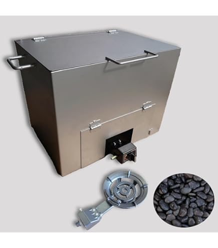 Amazon.co.jp: 焼き芋機 架台付 LPガスコンロ付【個人宅配送不可】焼き