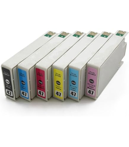 Amazon.co.jp: IC6CL47 (BK/C/M/Y/LC/LM)【6色セット】 最新 互換