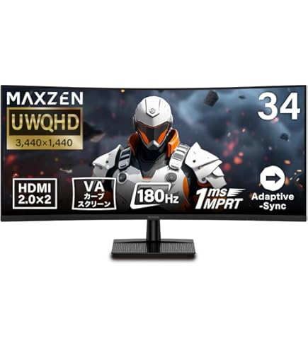 Amazon.co.jp: AESNO 34 インチ超ワイドモニター WFHD（2560x1080